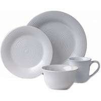 Certified International Metro 16-Piece Dinnerware Set, White, Set of 4