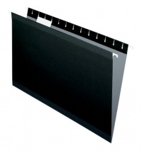 Pendaflex 415315BLA Hanging Folder, Black, 1/5 Tab, Legal, 25 Per Box