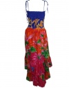 LAUREN Ralph Lauren Petite Womens Floral Smock Top Ruffle Dress