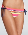 Strut your stuff in this simply Splendid bikini bottom featuring a rainbow of stripes. Pair it with the matching top or mix it up-it's a sweeter take on the nautical look.