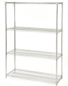 Seville Classics SHE18484 18-Inch by 48-Inch by 72-Inch Shelving System, Chrome