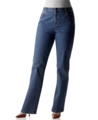 Straight-leg plus size jeans from Lauren by Ralph Lauren are a flattering and versatile choice, perfect for all seasons. (Clearance)