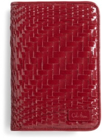 Cole Haan Hand-Woven Patent Leather Kindle Cover with Hinge (Fits Kindle Keyboard), Ruby Sugar