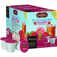 Celestial Seasonings 16 Sweetened Raspberry Perfect Iced Tea K-Cups for Keurig Coffee Makers