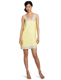 French Connection Women's Fast Rainbow Sequins Dress, Gold, 8