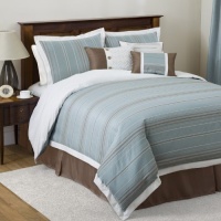 Lush Decor Haru 7-Piece Comforter Set, Blue/Brown , California King