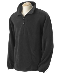 Devon & Jones Men's Wintercept Quarter-Zip Fleece Jacket, Black, X-Large