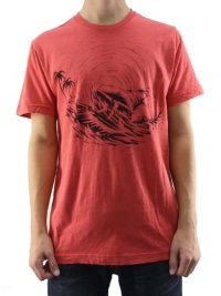 Lucky Brand Men's Surfing The Half Pipe Red Crew Neck T-Shirt 7MD8643-6RS/610