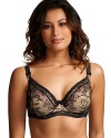 Fantasie's French lace bra gives the appearance of sheer lingerie; however, a supportive nude lining is hidden beneath for a sexy silhouette. Style #FL2402.