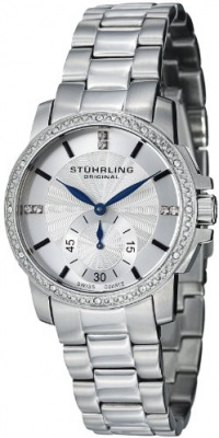 Stuhrling Original Women's 412.12112 Symphony Regent Duchess Swiss Quartz Swarovski Crystal Silver Dial Watch