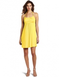 Wrapper Halter Fit-and-Flare Dress