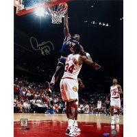 Steiner Sports NBA New York Knicks Anthony Mason Slam Dunk Over Olajuwon Vertical 16 x 20-inch Photo