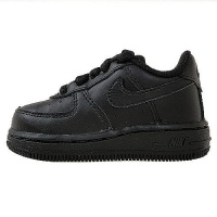 Nike Kids's NIKE FORCE 1 (TD) INFANT SHOES 5 (BLACK/BLACK)