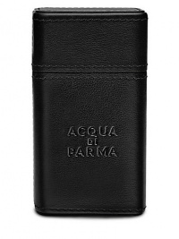 EXCLUSIVELY AT SAKS. The perfect travel companion, this luxury offering blends elegance and functionality. 100% handcrafted in Italy, the black leather case holds a refillable 1 oz. spray bottle of Colonia Essenza. The cover is designed to open effortlessly, and is discreetly embossed with the Colonia Essenza logo. Made in Italy. Please note: Travel spray sold separately. 