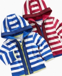 On his next voyage, he'll look adorable in this comfortable and warm hoodie by First Impressions.