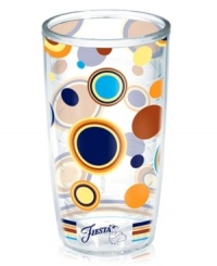 Iconic style meets brilliant design in the Fiesta Modern Dot tumbler by Tervis Tumblers. Bold colors pop on a practically indestructible cup that'll keep hot drinks hot and cold drinks cold. With Fiesta logo and dancer.