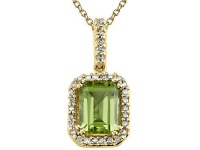 Genuine Peridot Pendant by Effy Collection® in 14 kt Yellow Gold LIFETIME WARRANTY