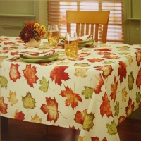 70 Round Cedar Brook Fall Leaf Tablecloth - Clearance Sale