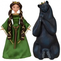 Disney / Pixar BRAVE Movie Exclusive Doll Set Queen Elinor Bear