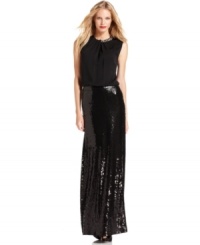 MICHAEL Michael Kors' maxi skirt is made for evening with a shimmering, fully sequined silhouette.