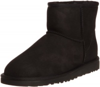 UGG Australia Women's Classic Mini Sheepskin Fashion Boot Black 7 M US