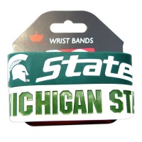 Michigan State Spartans Rubber Wrist Band Set of 2 NCAA