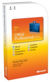 Microsoft Office Professional 2010 Key Card 1PC/1User [Old Version]