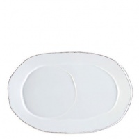 Vietri Lastra White Oval Tray 10 x 7 in (Set of 4)