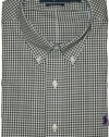 Polo Ralph Lauren Shirt, Custom-Fit long sleeve Gingham Shirt, Moss-White (x-large)