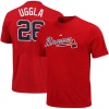 MLB Majestic Atlanta Braves #26 Dan Uggla Red Player T-shirt