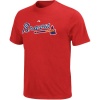 MLB Majestic Atlanta Braves Red Official Wordmark T-shirt