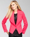 The collarless styling on INC's blazer creates a sleek silhouette that you'll love wearing the whole year round!