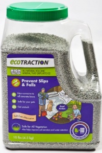 EcoTraction ET4RJ All Natural Volcanic Mineral Ice Traction Granules - 10 Pound Jug