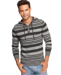 This hooded sweater from INC International Concepts adds some modern style to your casual cool.