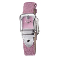 Fendi B. Fendi Ladies Pink Fabric Leather Strap Buckle Shaped Watch F370277BF