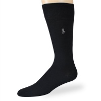 Polo Ralph Lauren Men's Flat-Knit Dress Socks, 2-Pack - Black