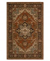 A bold, yet traditional pattern, this Nourison rug features a design that melds classic Persian design with sophisticated, rich color. With its opulent 100% natural wool construction, this yarn-dyed and meticulously hand-tufted rug offers a beautiful accent to traditional home décor. (Clearance)