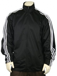 Adidas Big and Tall Men's Classic Track Jacket, Black