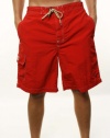 Polo Ralph Lauren Men's Red Boardshorts Net Inside w/Blue Small Pony-Medium