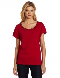 Sag Harbor Women's Knit Gauze Tee