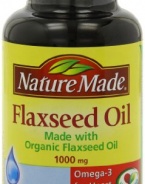 Nature Made Flaxseed Oil 1000mg, 100 Softgels