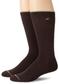 Kenneth Cole New York Men's 2 Pack Comfort Crew Sock, Brown, 10-13