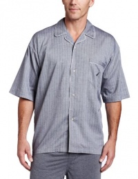 Nautica Men's Captains Herringbone Woven Camp Shirt