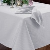 Benson Mills Prego Waffleweave Fabric Tablecloth, White, 52-Inch-by-70-Inch