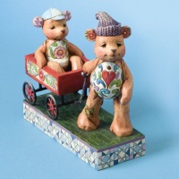 Jim Shore Pull Me Now and I'll Pull You Later Bears and Wagon Figurine