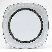 Noritake Crestwood Platinum 8-3/4-Inch Square Luncheon Plate