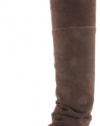 Rockport Women's Faye Over Knee Boot,Dark Brown Suede,6.5 W US