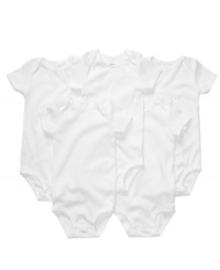 Style them simply. Mixing, matching and layering come easy with a supply of basic bodysuits from this Carter's 5-pack.