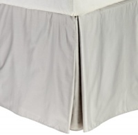 Calvin Klein Home Solid Sateen Pearl Edge Queen Bedskirt, Platinum