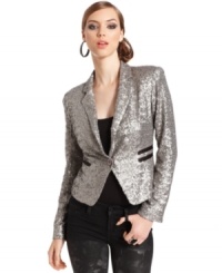 Kick up your party look with a dazzling sequined blazer from MM Couture!